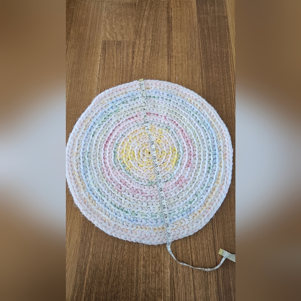 Multicolor Round Crochet Placemat